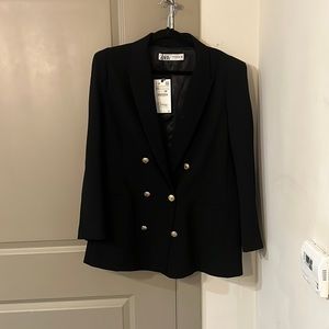 Zara double breasted blazer NWT